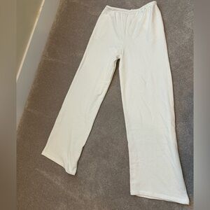 NEW Garage Snow White SoftTerry wide leg sweatpants Small